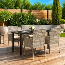 Your Perfect Outdoor Dining Set: 5-Piece Grey Furniture