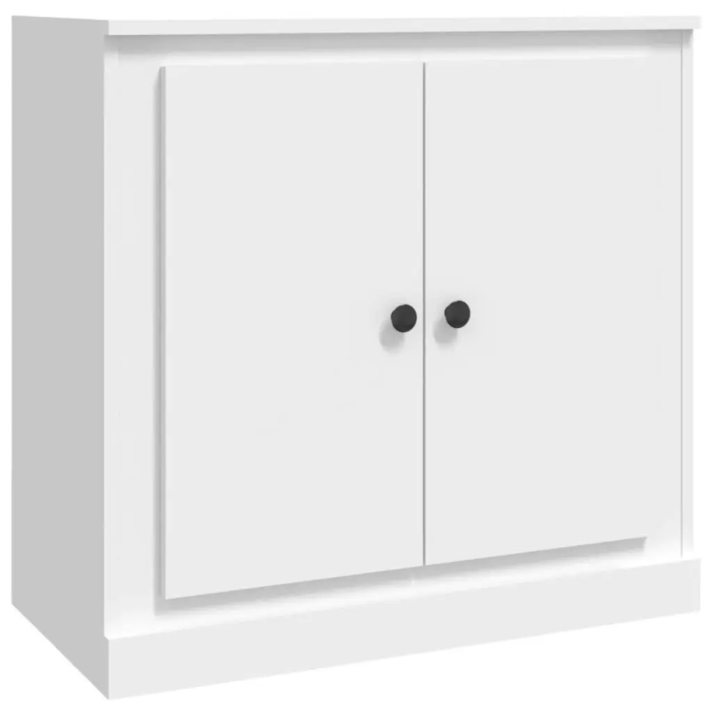 White Sideboards Set of 3 Engineered Wood Storage Cabinet Buffet Display