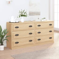 Friendly Brown Engineered Wood Sideboards - Set of 2