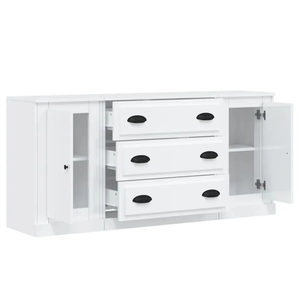 White High Gloss Sideboard Set