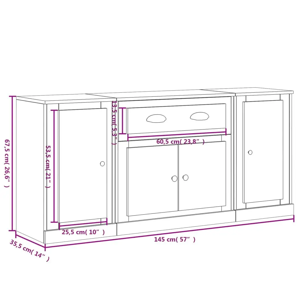 White Sideboards Set