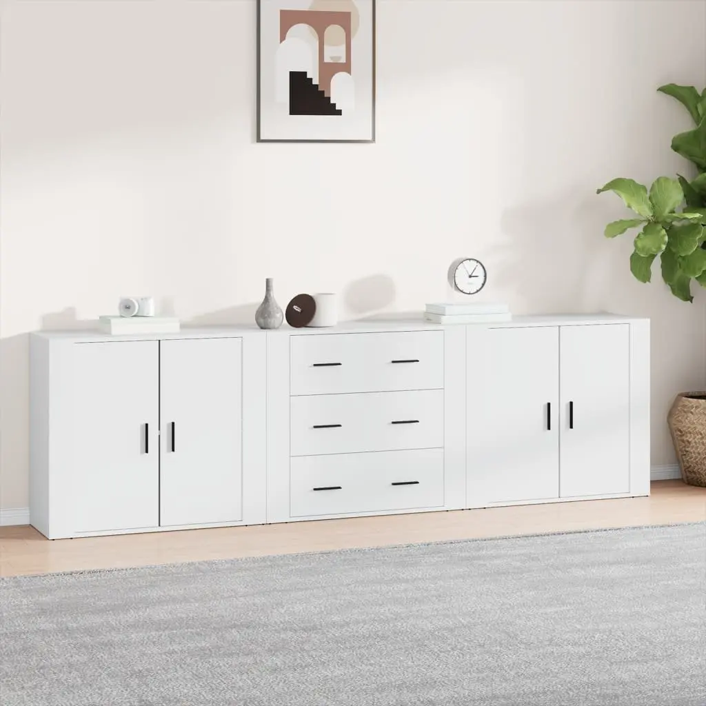 White Sideboards Set of 3