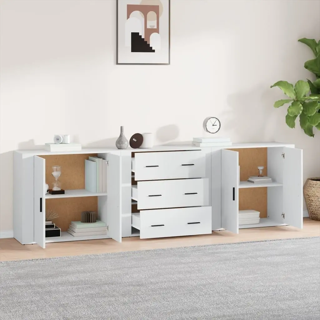 White Sideboards Set of 3