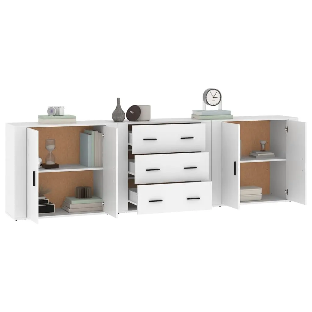 White Sideboards Set of 3