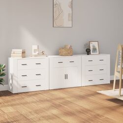 You’ll Love These 3-Piece White Sideboards for Storage