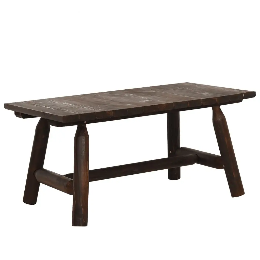 3 Piece Outdoor Garden Lounge Set Solid Spruce Wood Furniture Brown Patio