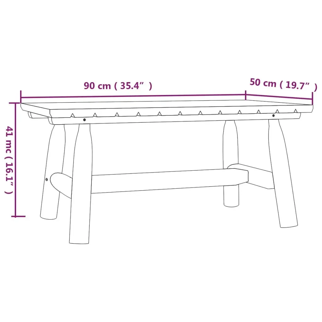 3 Piece Garden Lounge Set Solid Wood Armchairs Coffee Table