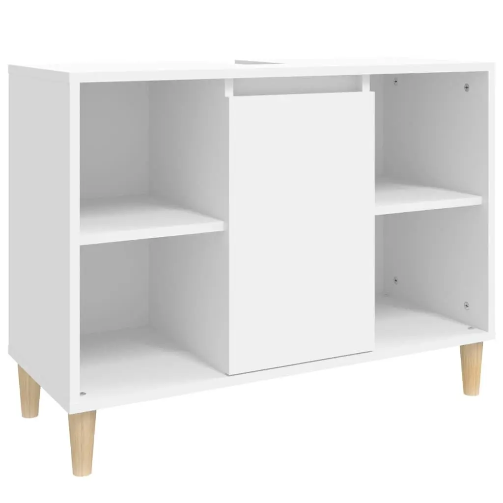 3 Piece Bathroom Furniture Set White Storage Cabinet Vanity Unit Sink Basin