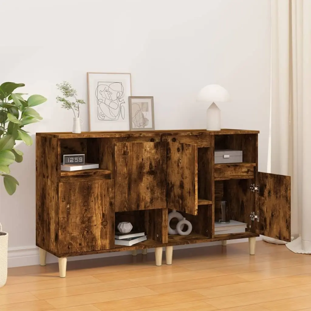 Sideboard Cabinet Engineered Wood Brown 60x35x70cm 2 Doors 4 Compartments