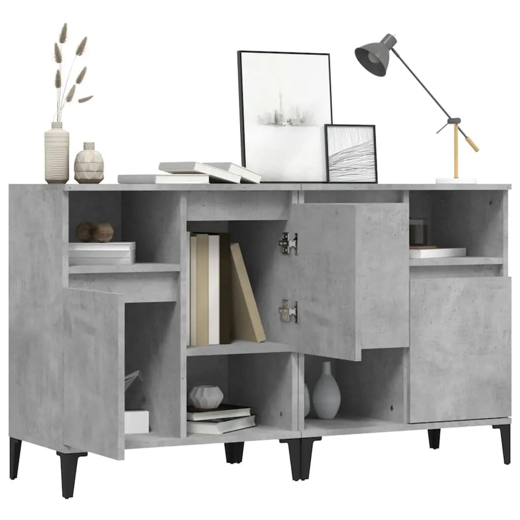 Sideboard Cabinet Grey Engineered Wood 60x35x70 cm Storage Unit