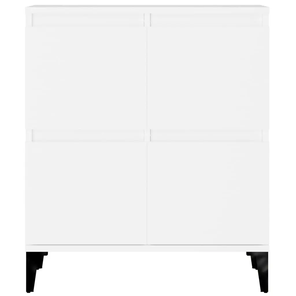 Sideboards White 2 pcs 60x35x70 cm Engineered Wood Storage Cabinet Compartments