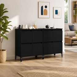 Friendly Storage Solutions - Set of 2 Black Sideboards
