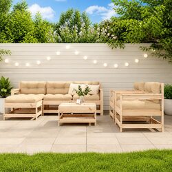 Friendly 7 Piece Garden Lounge Set with Soft Cushions