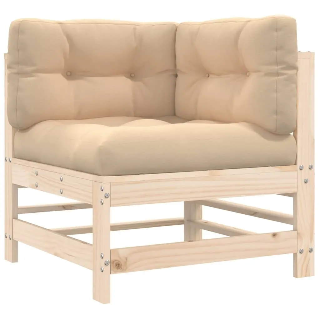 Garden Lounge Set 8 Piece Outdoor Furniture Patio Sofa with Cushions Solid Wood