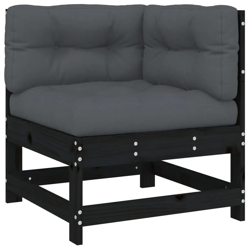 Garden Lounge Set 6 Piece Outdoor Furniture Patio Sofa with Cushions Black
