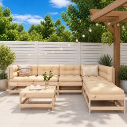 Friendly 7-Piece Patio Lounge Set with Cushions