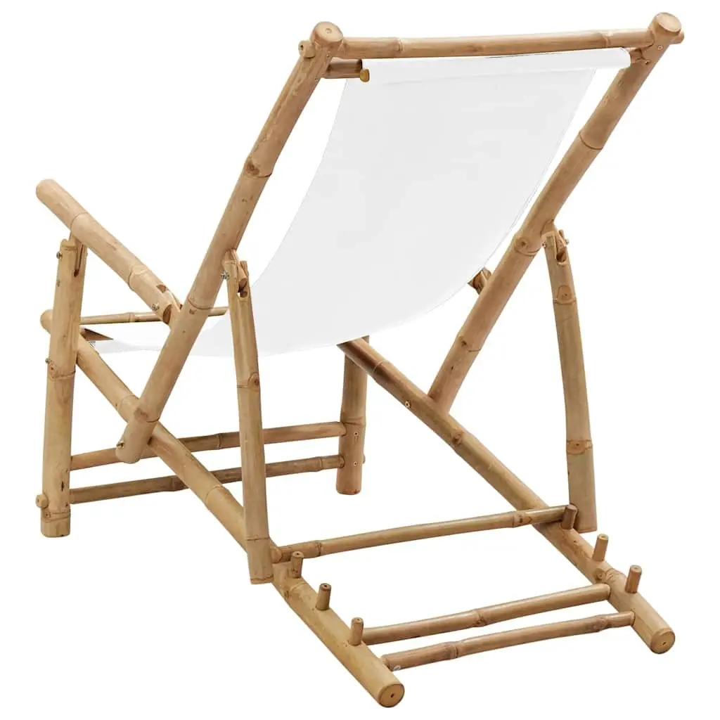 Outdoor Deck Chair in White