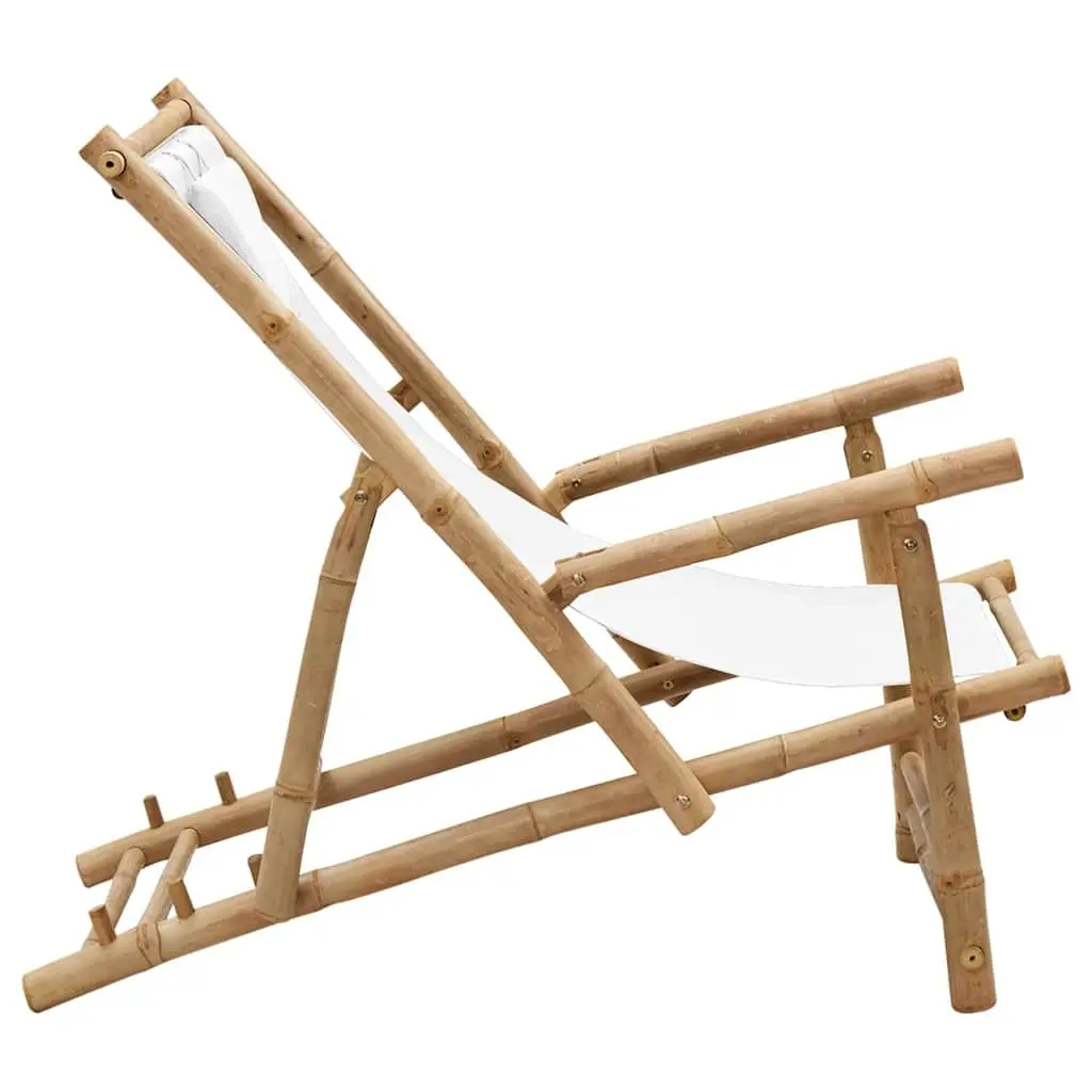 Outdoor Deck Chair in White