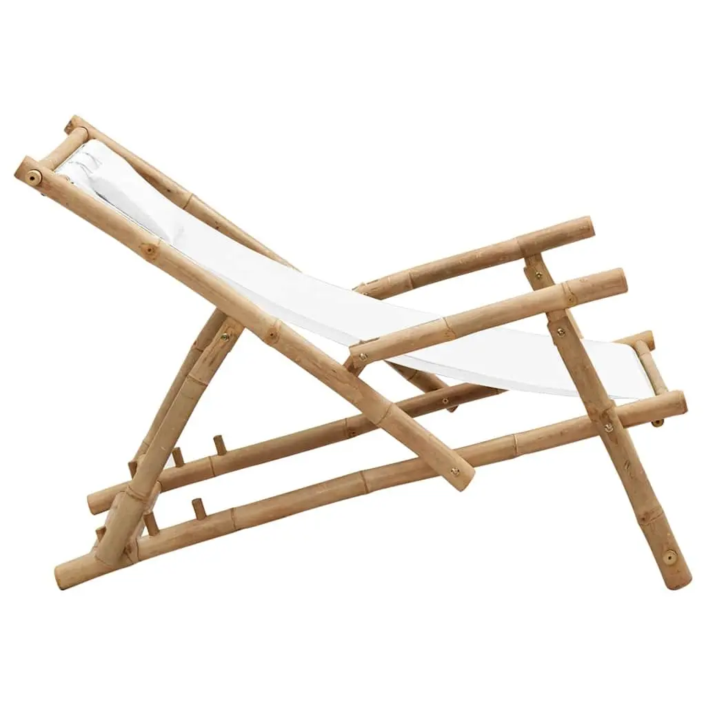 Outdoor Deck Chair in White