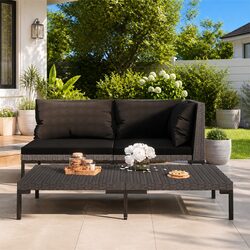 Friendly Grey Rattan Outdoor Coffee Table for Your Patio