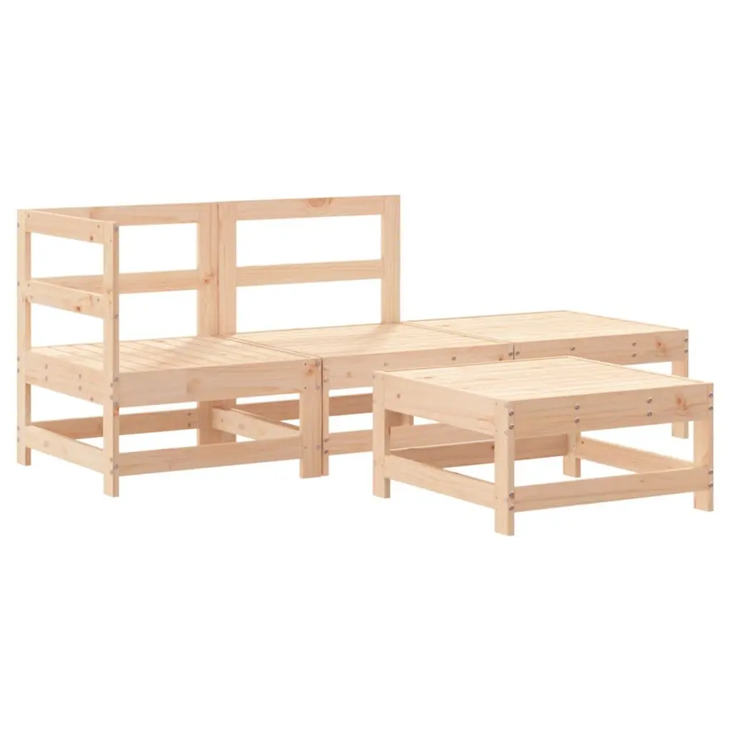 Garden Lounge Set 4 Piece Outdoor Furniture Patio Seating with Cushions Wood