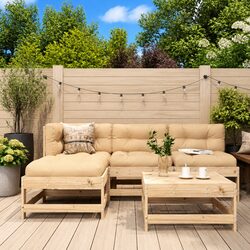 Enjoy Your Outdoor Space with This 5 Piece Lounge Set