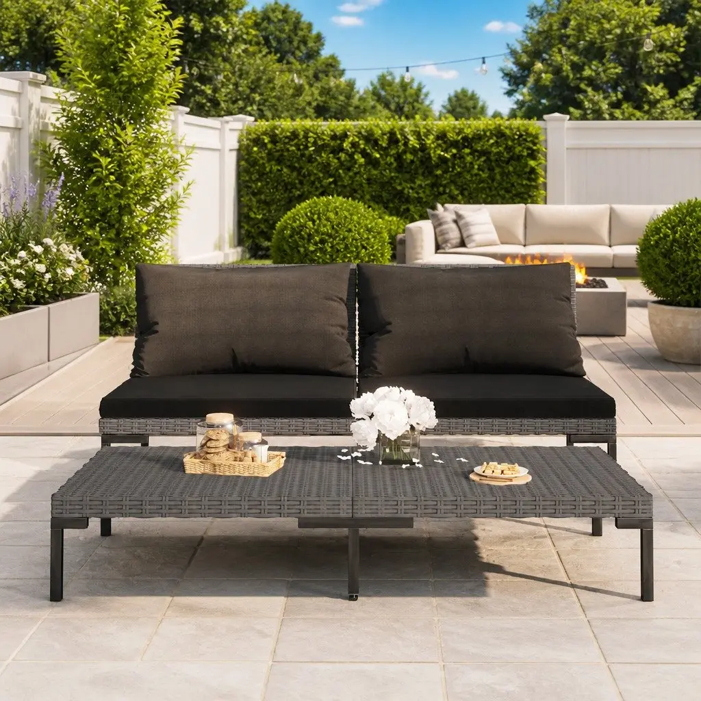 Outdoor Half Round Sectional Sofa Set