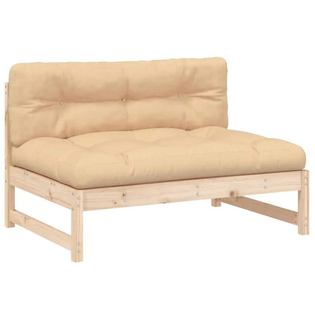 Garden Lounge Set Wooden 2 Piece Outdoor Furniture Patio Sofa with Cushions