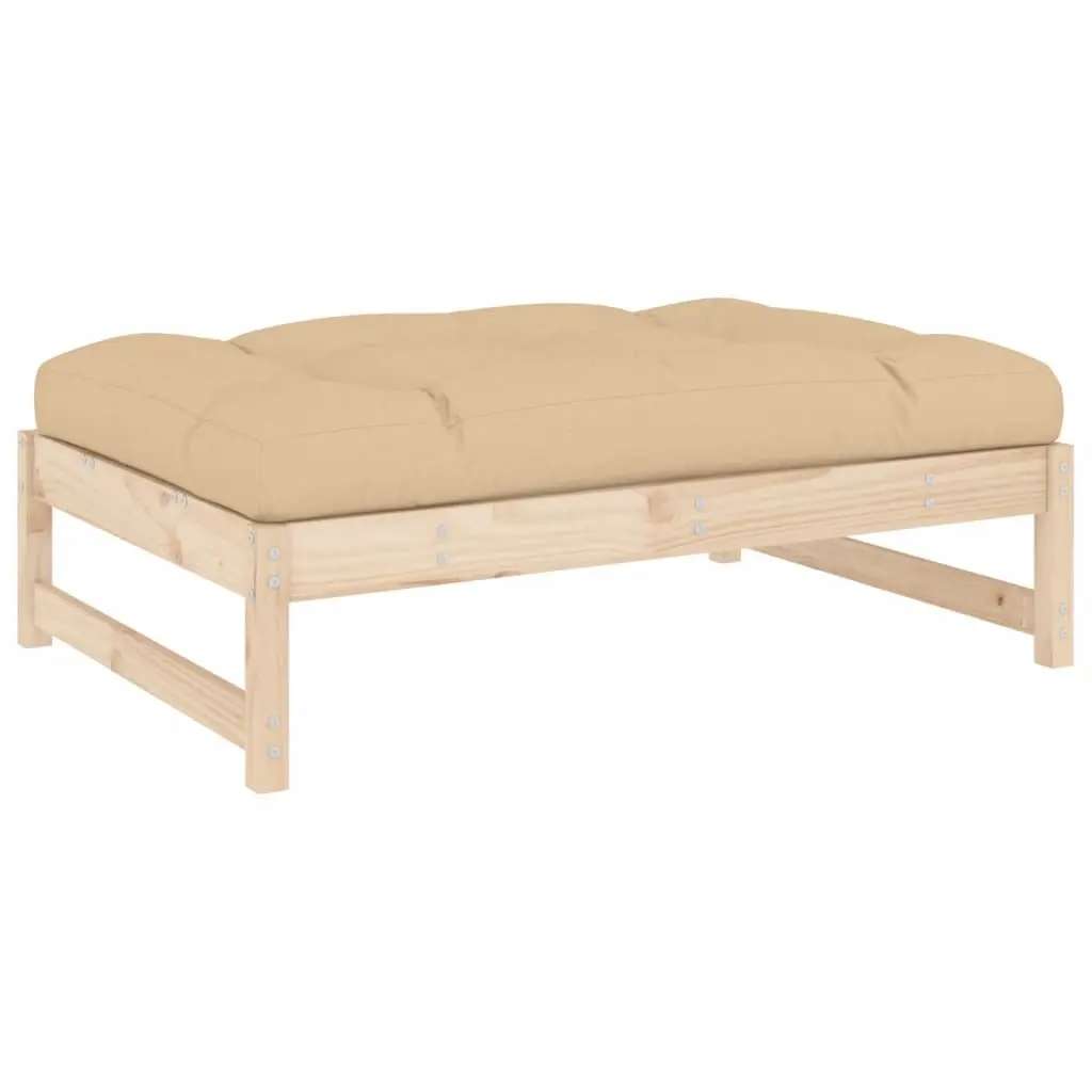 Garden Lounge Set Wooden 2 Piece Outdoor Furniture Patio Sofa with Cushions