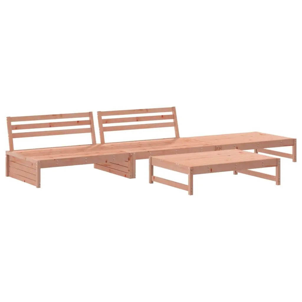 Wooden Garden Lounge Set 4 Piece Outdoor Furniture Patio Sofa with Cushions