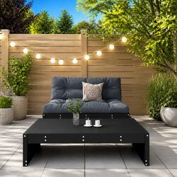 Your New Black Wood Lounge Set: 2-Piece with Soft Cushions
