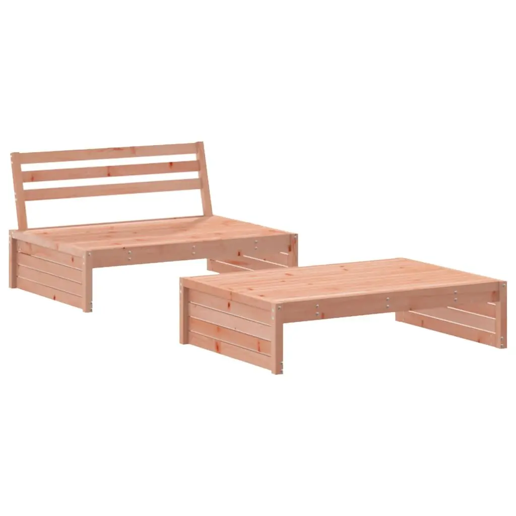 Garden Lounge Set 2 Piece Outdoor Furniture with Cushions Solid Wood Patio