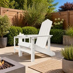 Friendly White Adirondack Chair for Your Garden