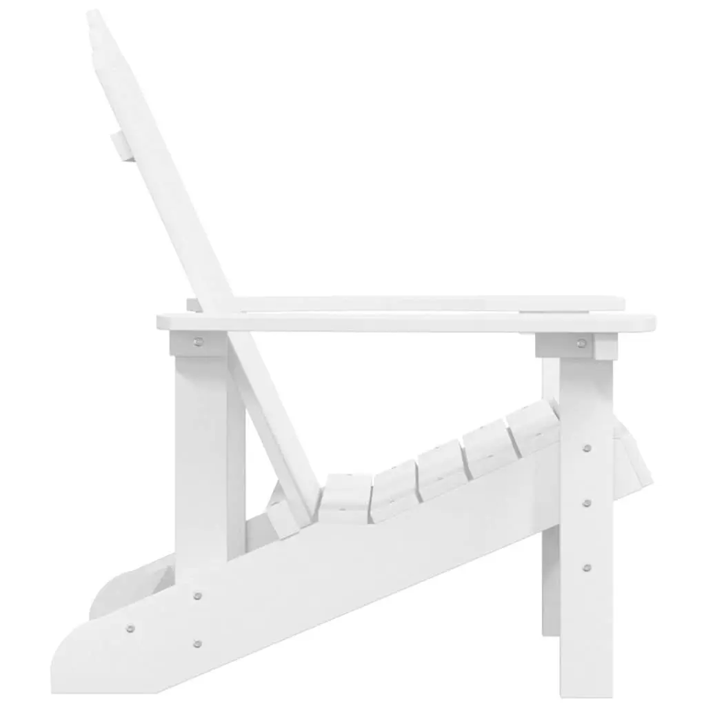 Adirondack Chair Weather Resistant White HDPE Outdoor Patio Armchair