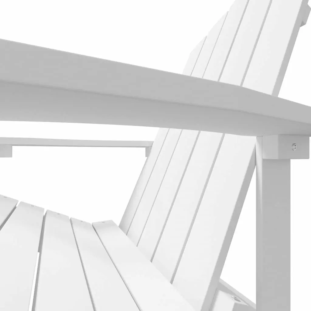 Adirondack Chair Weather Resistant White HDPE Outdoor Patio Armchair