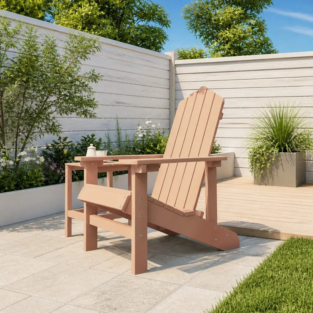 Adirondack Chair Weather Resistant HDPE Brown