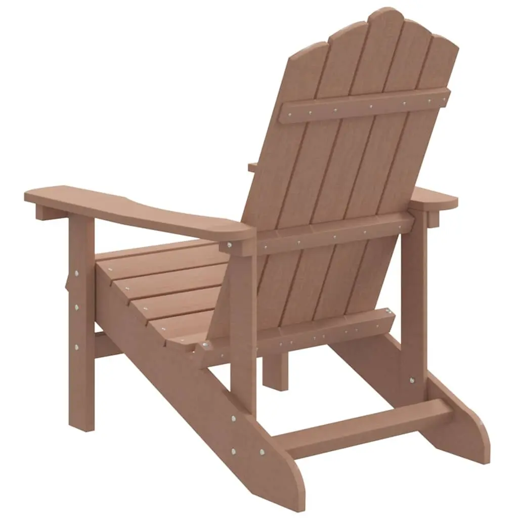 Adirondack Chair Weather Resistant HDPE Brown