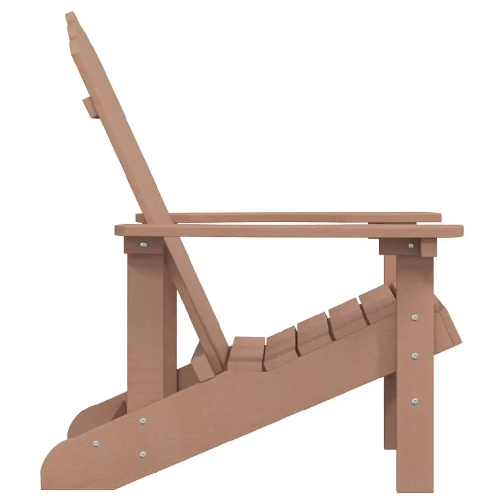 Adirondack Chair Weather Resistant HDPE Brown