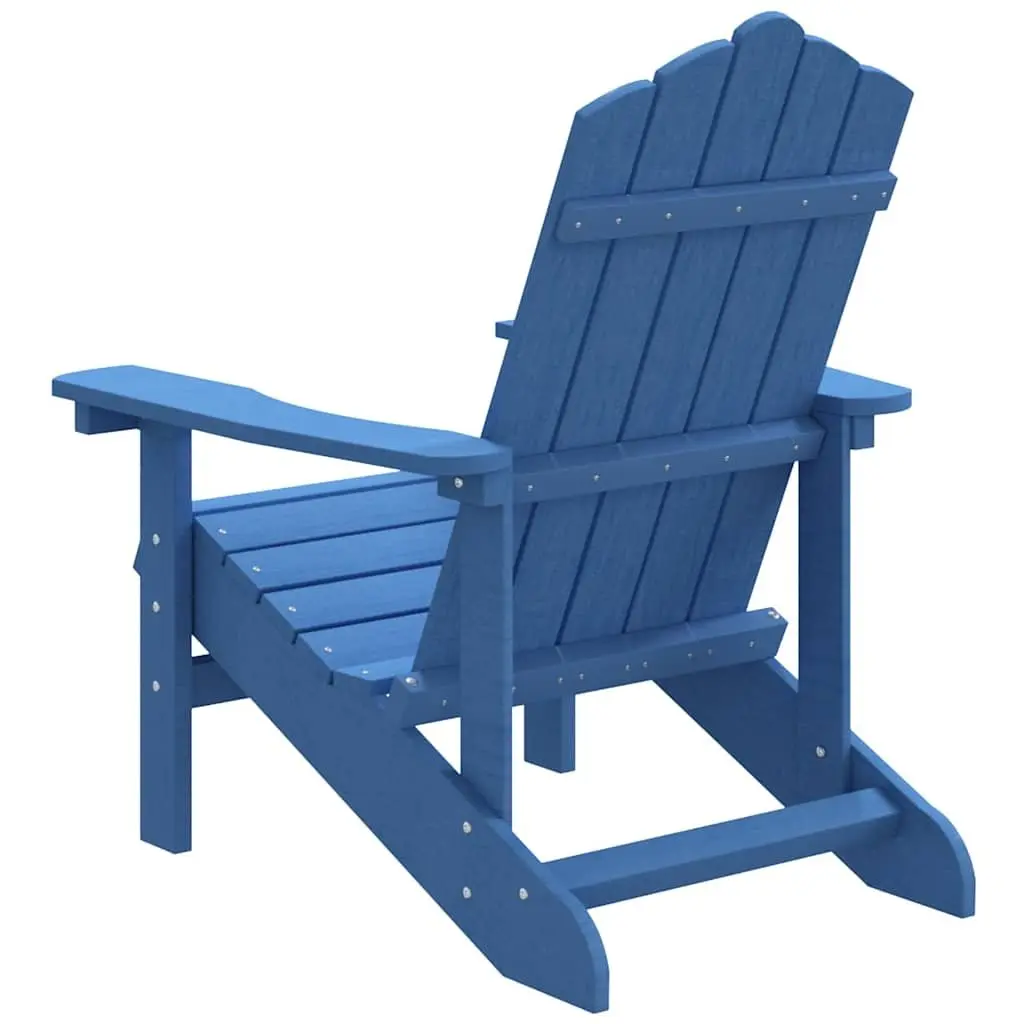 Adirondack Chair Outdoor Garden Patio Furniture Weather-resistant HDPE Wide Arms High Backrest Blue