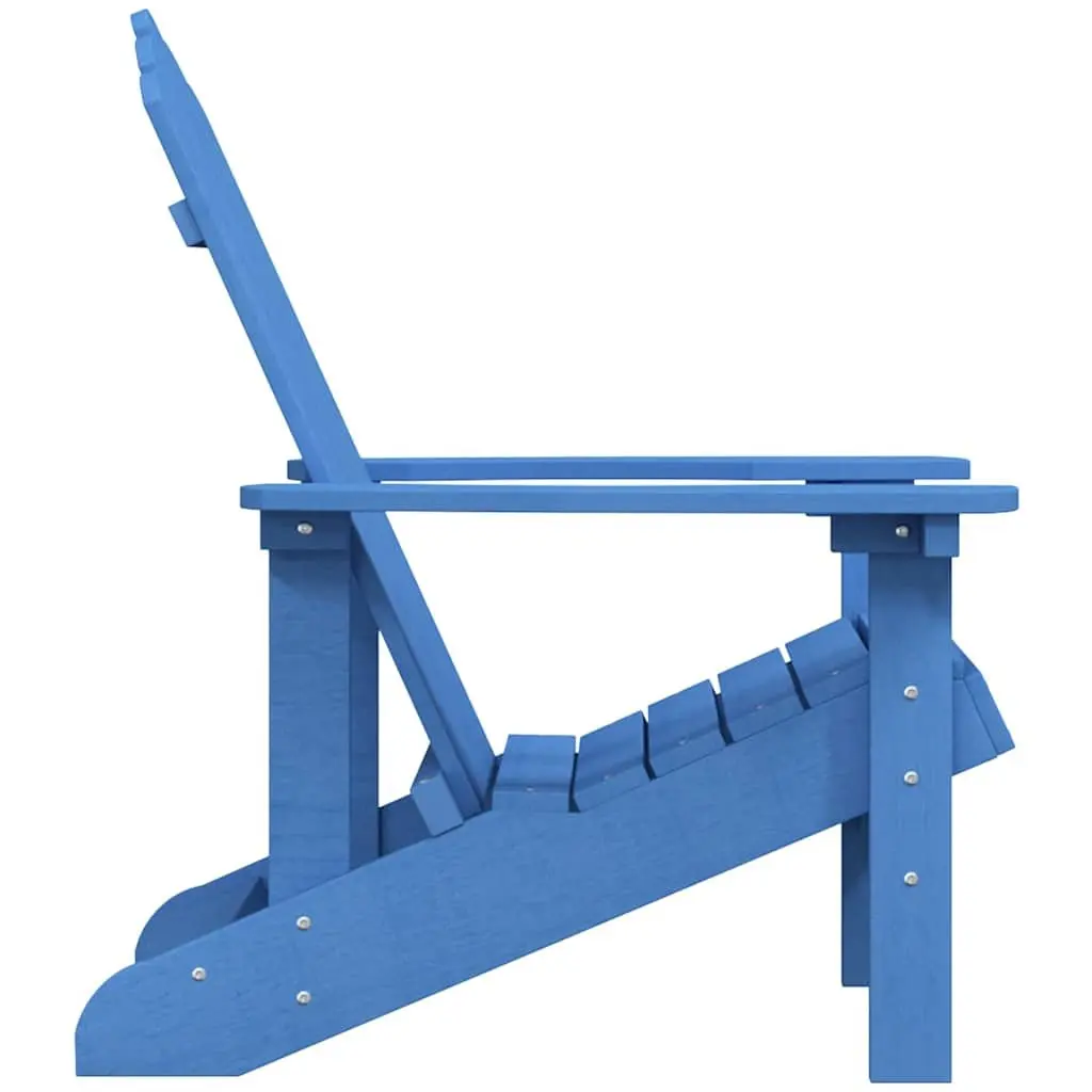 Adirondack Chair Outdoor Garden Patio Furniture Weather-resistant HDPE Wide Arms High Backrest Blue