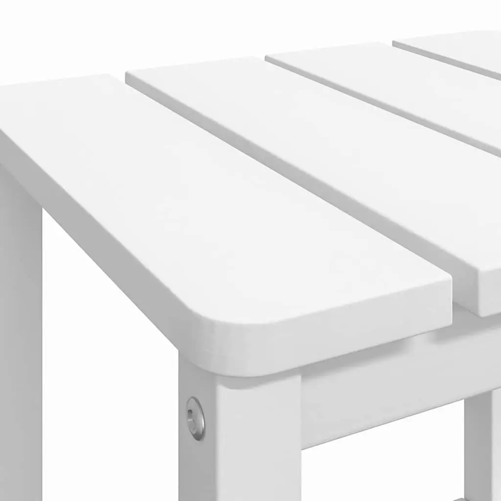 Adirondack Side Table Weather-Resistant White 38x38x46cm