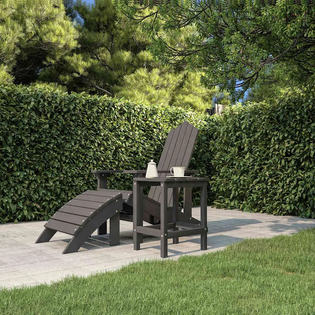 Adirondack Side Table Weather Resistant Anthracite 38W x 38D x 46H cm