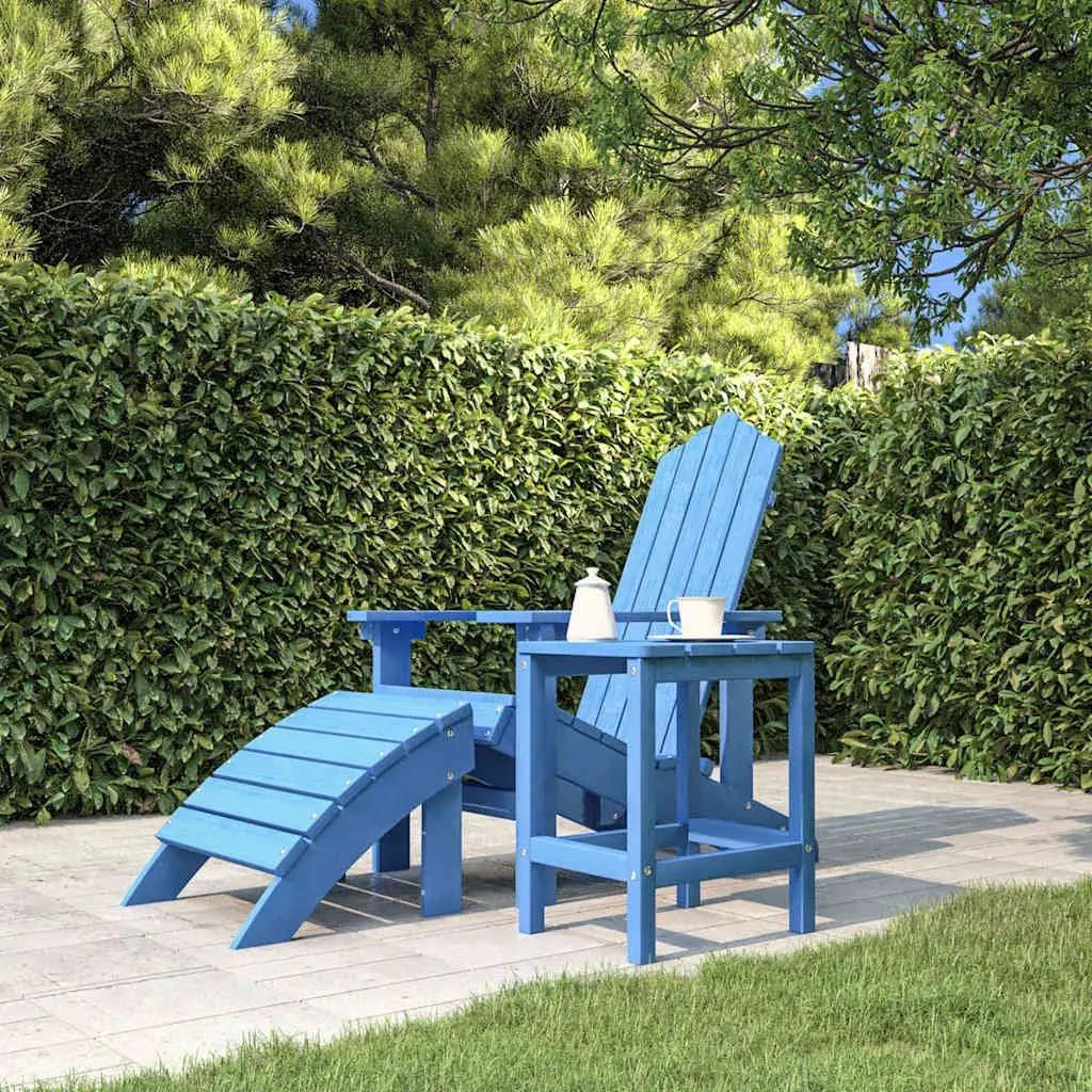 Adirondack Side Table Weather Resistant Blue Outdoor Patio Furniture Small