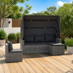 Your New Favorite Outdoor Sofa Set: 4 Piece in Grey