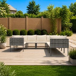 Friendly 8 Piece Garden Lounge Set in Grey