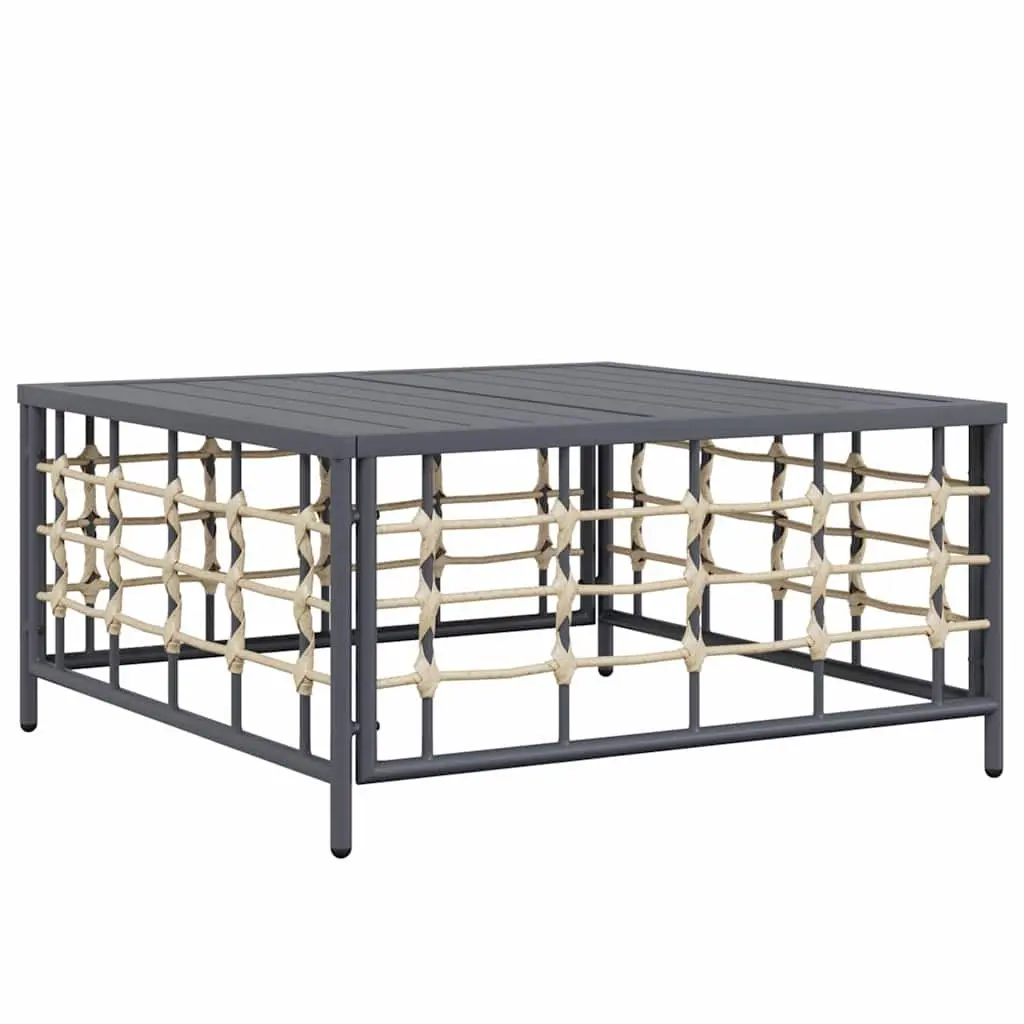 Outdoor Lounge Set Poly Rattan with Cushions 4 Piece Anthracite