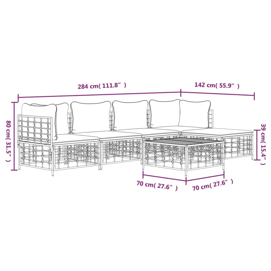 6-Piece Garden Lounge Set