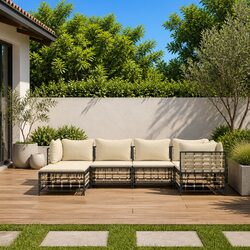 Your Outdoor Comfort: 6-Piece Lounge Set Awaits