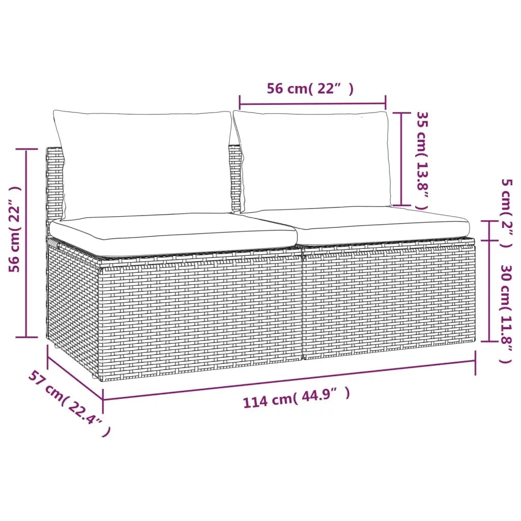 2-Seater Garden Sofa