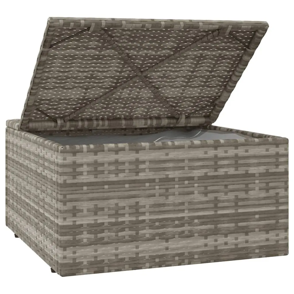 3 Piece Garden Lounge Set Grey Poly Rattan Outdoor Sofa with Cushions